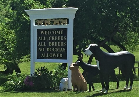 Dog Chapel sign, near St Johnsbury, VT