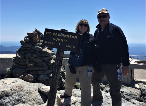 Jim and Diana at the summit of Mt. Washington.