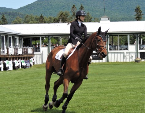 Horse entering a jump at the Lake Placid Horse Show